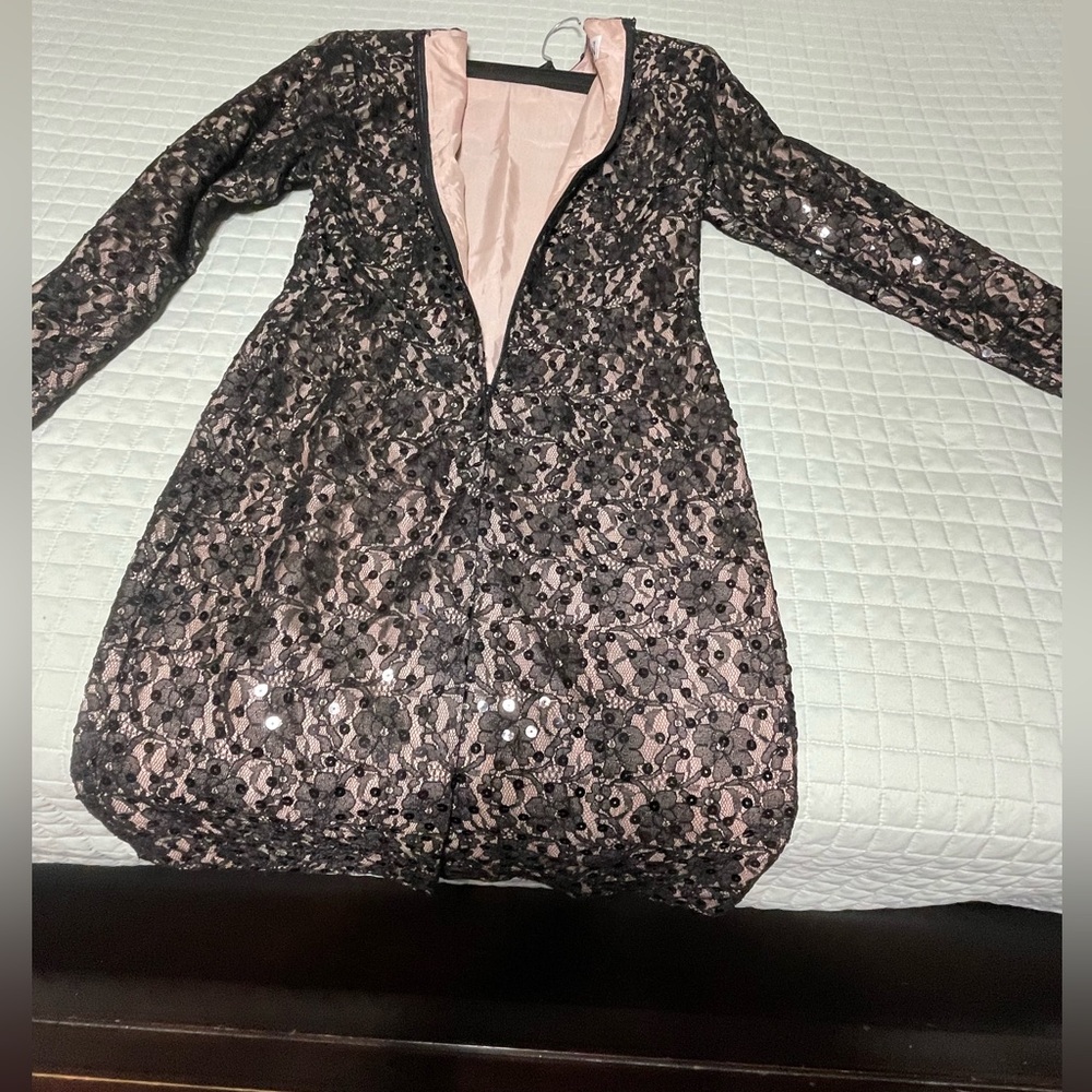 STEVEN STOLMAN Vintage Black Short Sequin Dress
